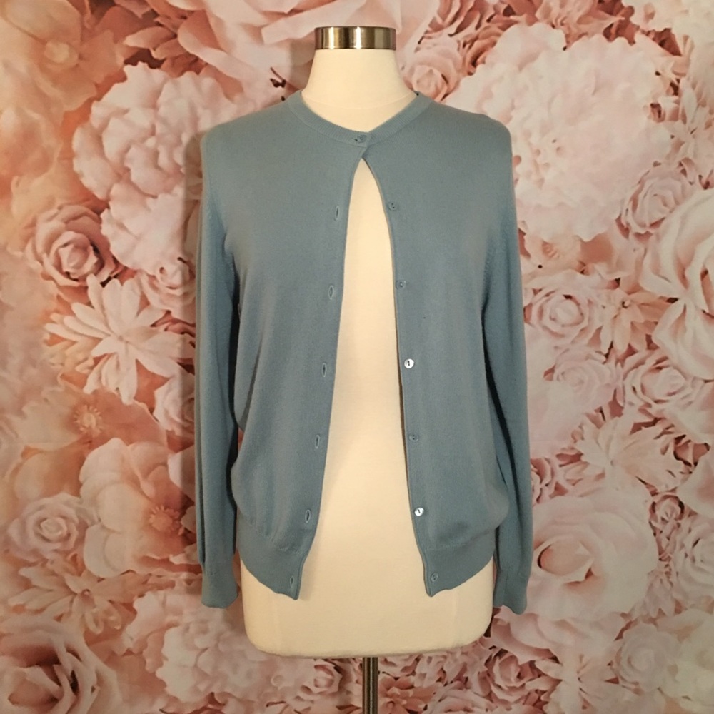 Neiman Marcus Cashmere Sweater, Blue, Vintage 🌸 - Picture 1 of 8